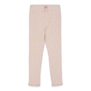 Easy Peasy ribbed floral legging with Pink Accents - 18 months